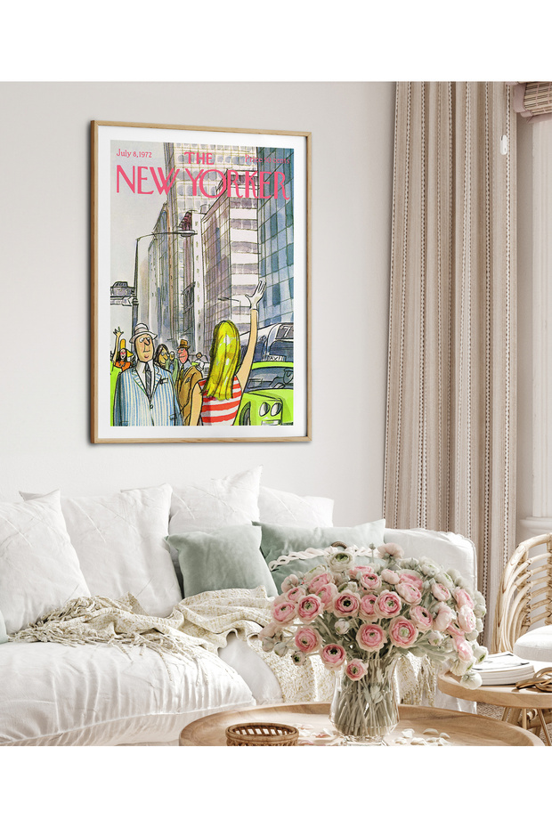 Single Framed New Yorker Series Painting Modern Art Poster Painting Tk/514