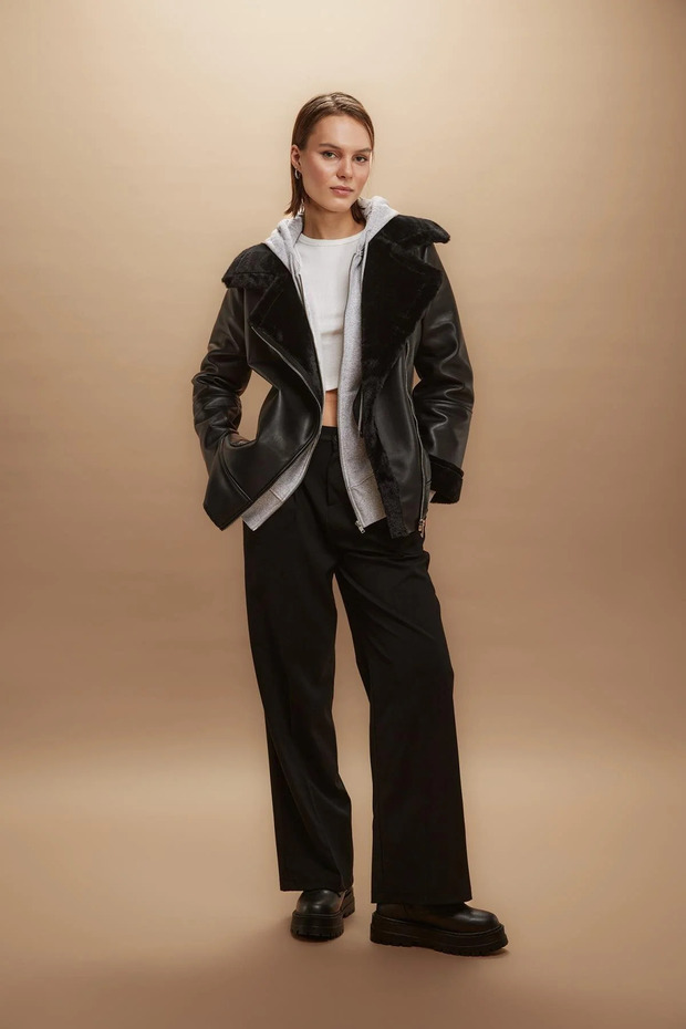 Pensli Pants Wide Leg Standard Length Basic Plain High Waist Wide Loose Leg B0894Ax23Au