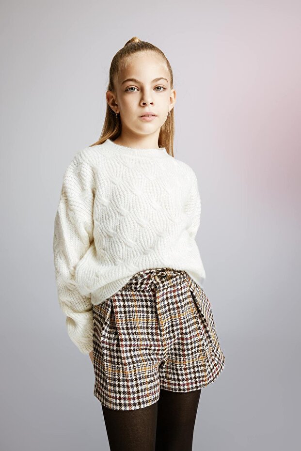 Kız Çocuk Kareli Şort A8001a823au - 3