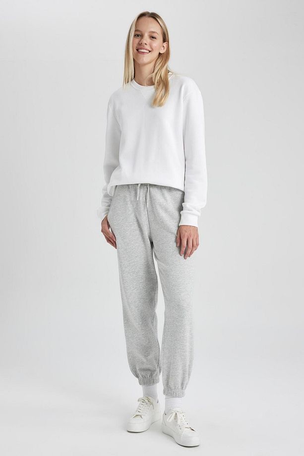 Standart Fit Kalın Jogger Eşofman Altı Bel Paça Lastikli Basic Düz Uzun Boy S7370az23wn - 6