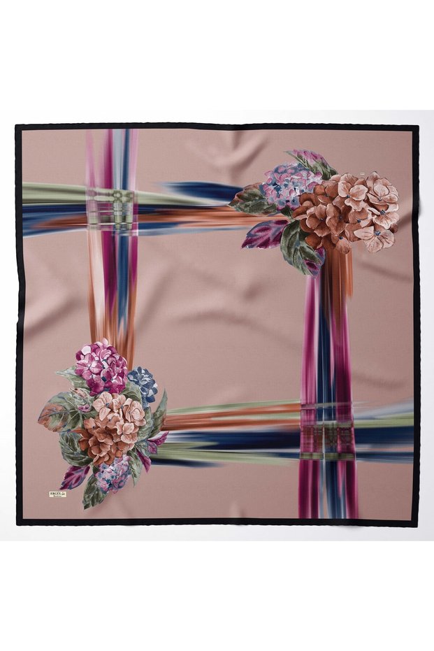 Large Size Silky Sura Rayon Scarf - Soft Mink - 120 X 120 cm