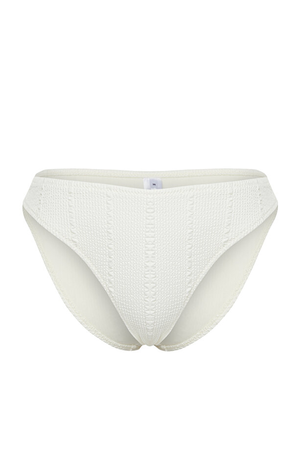 Ekru Dokulu Regular Bikini Altı TBESS24BA00036 - 3