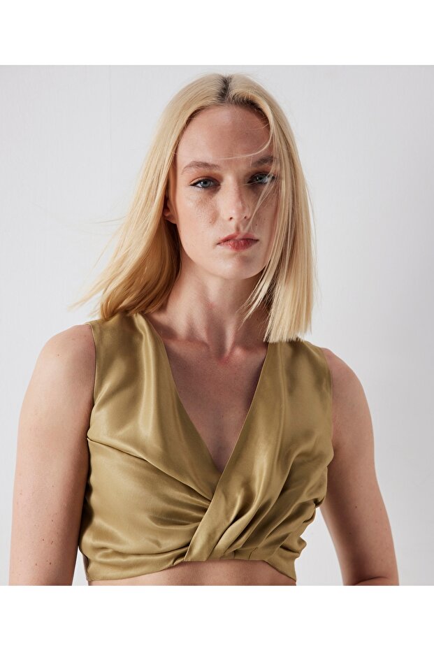 Drapeli Crop Bluz - 2