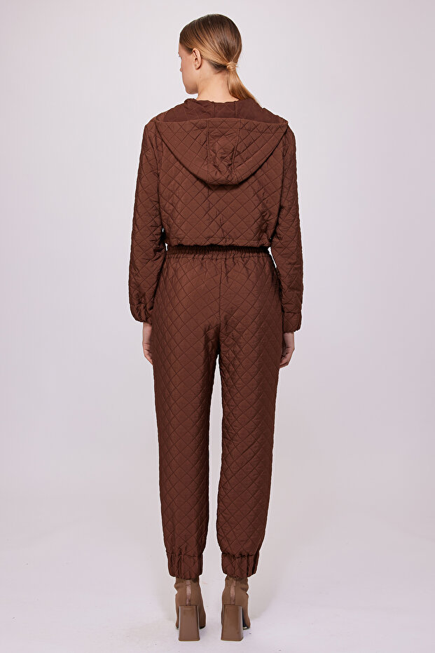 Kapitone Sweatshirt Taba - 3