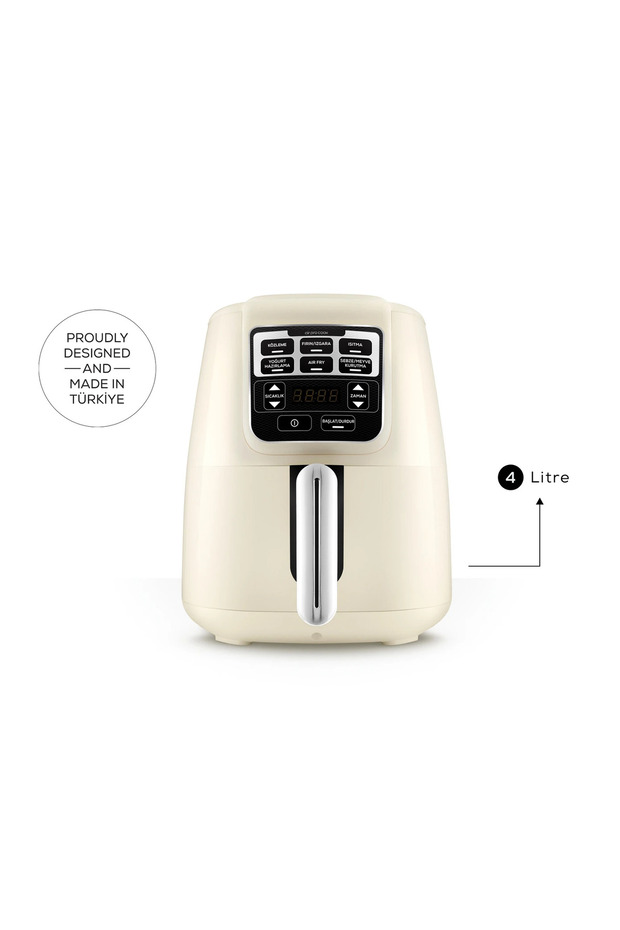 Smart Sensorlü Ev Yoğurdu, Közleme, Fırın/Izgara 6 Pişirme Fonksiyonlu XL 4 Litre AirFry 1550W - 4