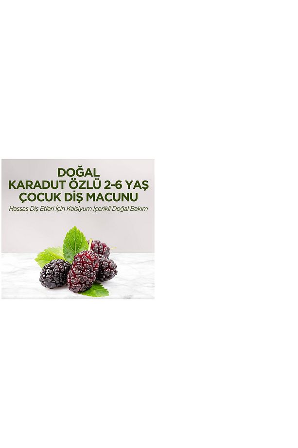 EYÜP SABRİ TUNCER YENİ 2-6 Yaş Doğal Karadut Özlü Diş Macunu 60 ml X 2 Adet - 3