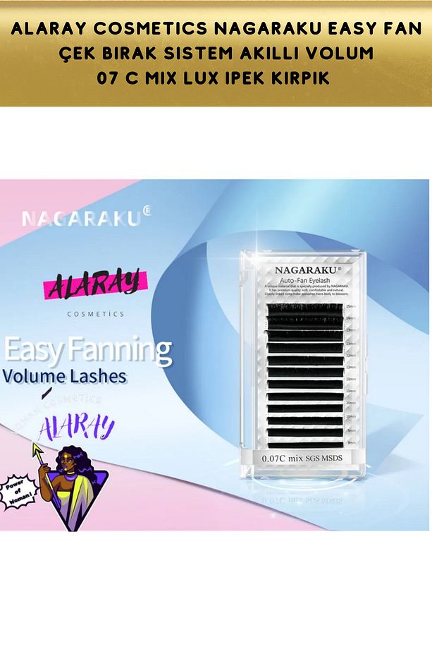 Nagaraku Ipek Kirpik Auto-fan Çek Bırak Kolay Volüm 0,07c-mix - 1