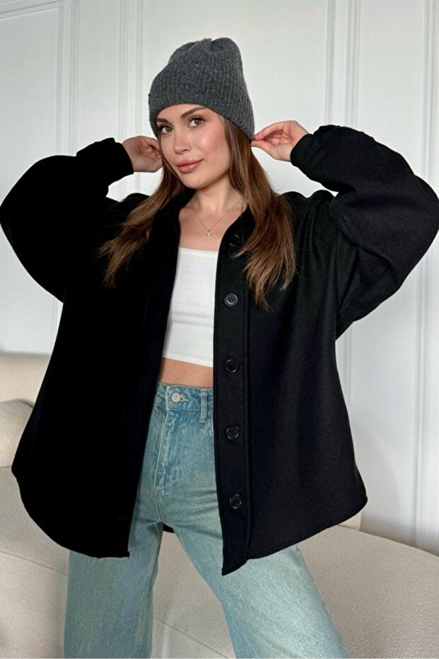 سترة قميص أساسية كبيرة الحجم من الكشمير لامبرجاك - 3