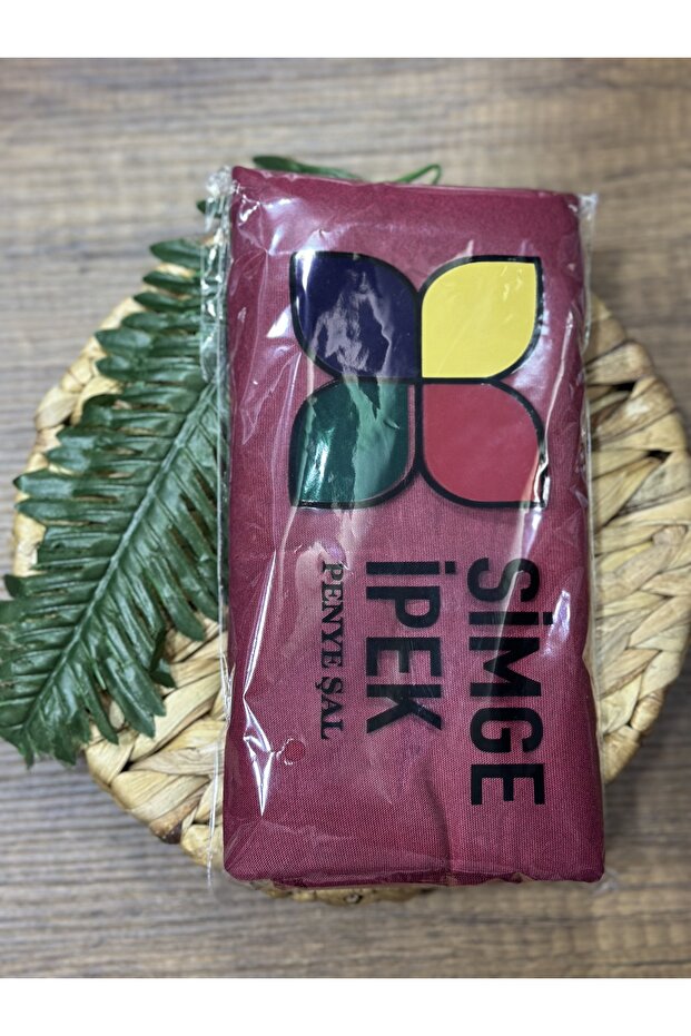 شال قطني ممشط عادي باللون العنابي - 2