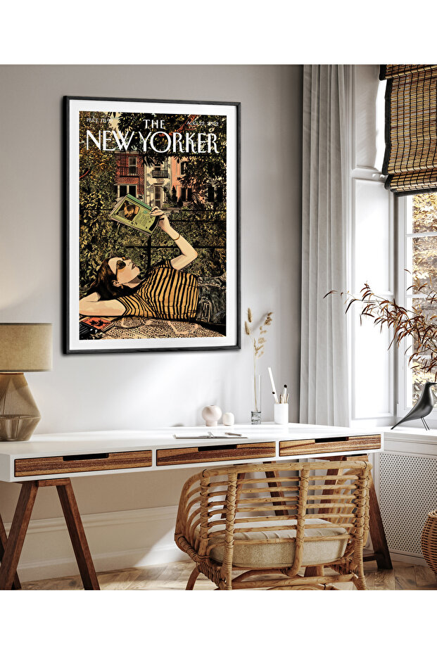 Single Framed New Yorker Serial Painting Modern Art Poster Painting Tk/285