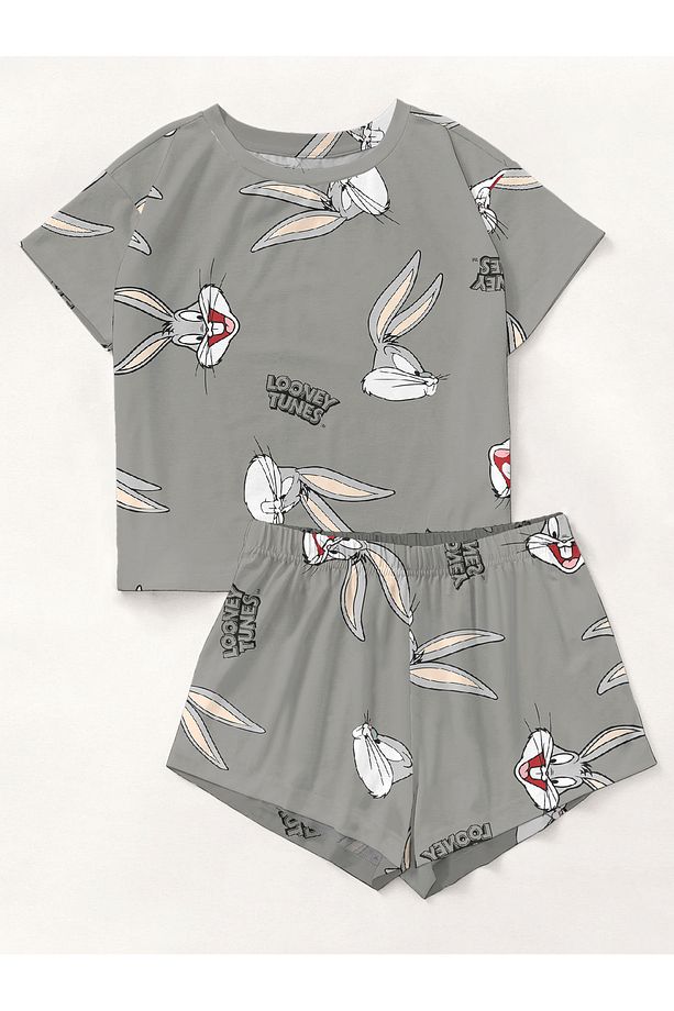 Kısa Kollu Şort Pijama Takımı Bugs Bunny Supersoft Basic Süprem - 1