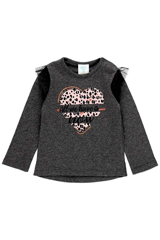 Kız Çocuk Tshirt Antrasit - 1