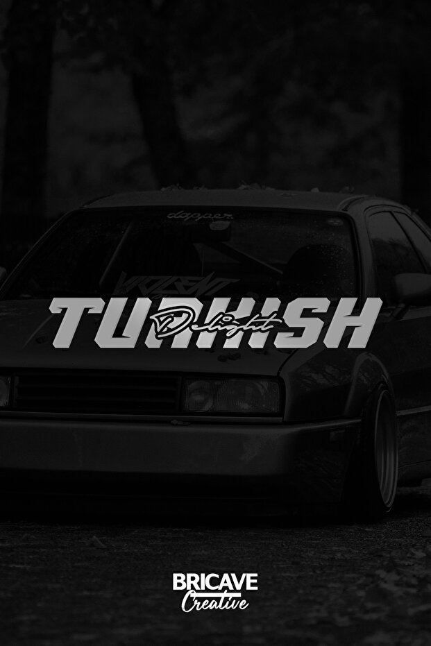 ملصق ملصق للزجاج الأمامي للسيارة والدراجات النارية JDM تركي ديلايت 29x4,5 سم