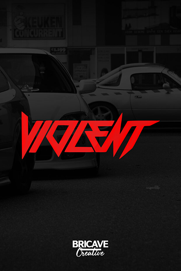 Violent JDM Car-Motorcycle Windshield Label Sticker 29x10cm