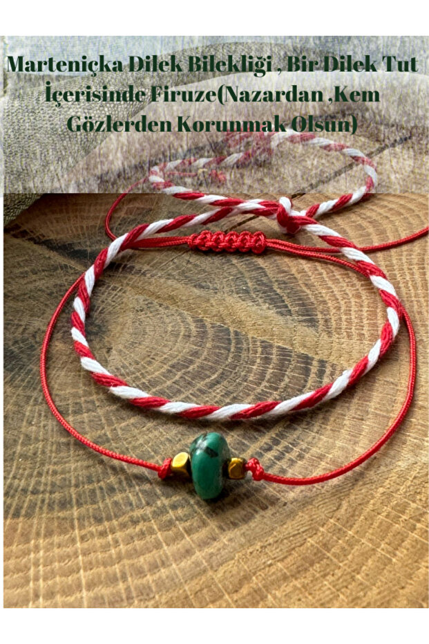 Martençka Wish Bracelet, Make a Wish Turquoise Inside (Have Protection from Evil Eye and Eye)
