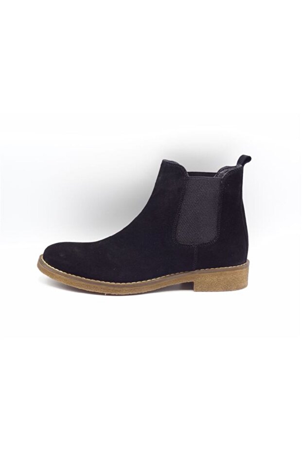 Black Suede Chelsea Boots Au15