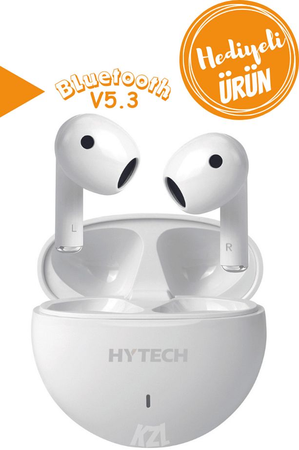 Beyaz Mobil Telefon Android İos Uyumlu Bluetooth TWS Mikrofonlu TWS Kulaklık Bluetooth V5.3 - 1
