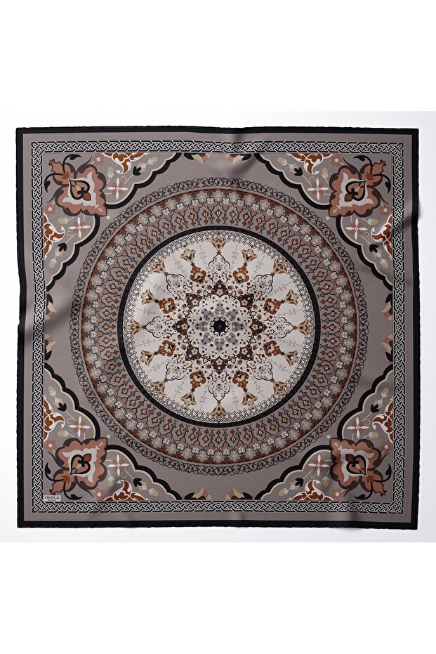 Large Size Silky Sura Rayon Scarf - Mink - 120 X 120 cm