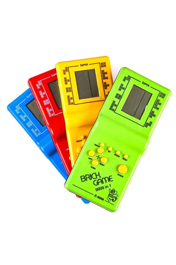 Pilli Oyuncak Atari Tetris Unutulmayan Eski Oyuncaklar Nostaljik Tetris Atari El Oyunu Sarı Renk - 2