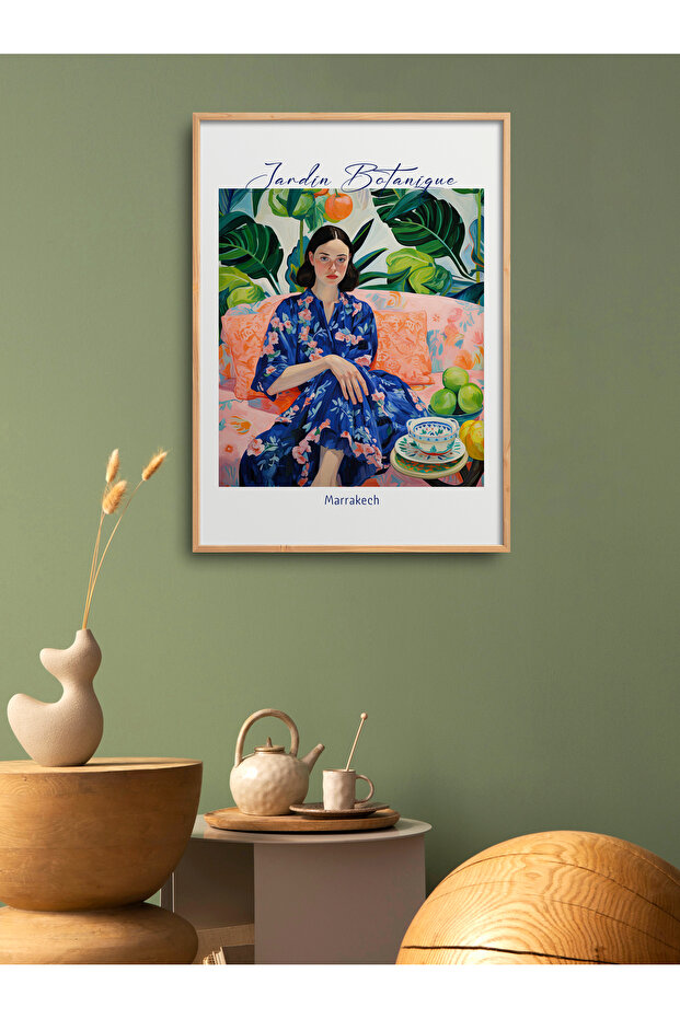 Single Framed Woman Painting Modern Art Poster Painting Tk/199