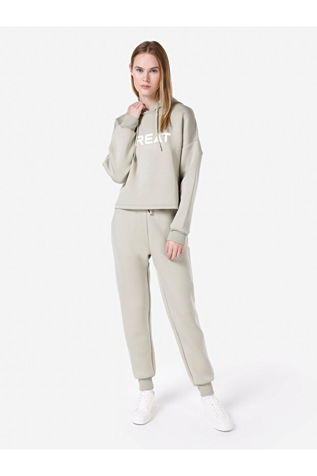 Yeşil Kadın Sweatshirt - 3