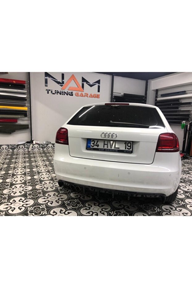 Audi A3 2008.2012 8p/hb 2d - Difüzör, S3 St., Sol/çiftli Çıkış, P. Black - 1