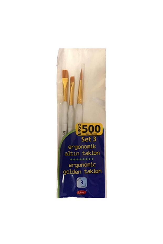 Academy 500 Series 3-Piece No:3 Brush Set