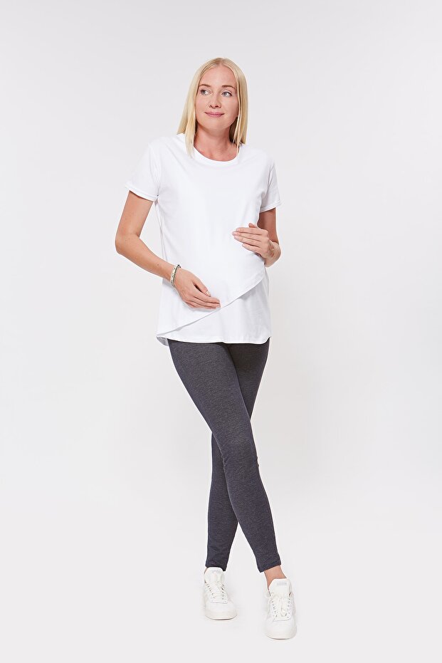Maternity Waist Adjustable Pocket Leggings Trousers