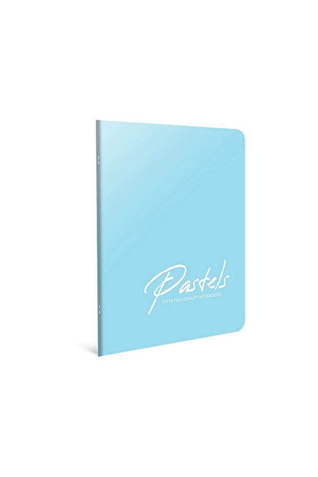 دفتر ملاحظات بغطاء بلاستيكي مخيط بسلك 100 ورقة من Pastels مقاس A4 (4120) باللون الأزرق المخطط