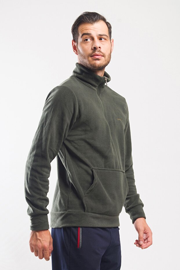 Solıd I Erkek Sweatshirt Haki - 3