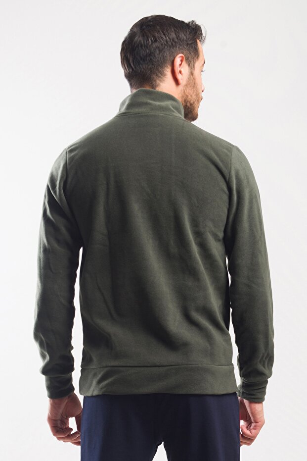 Solıd I Erkek Sweatshirt Haki - 5