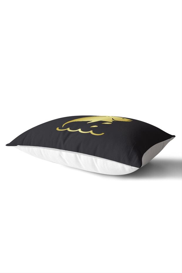 Fish on Black Background Printed Rectangular Throw Pillow Cover - 2