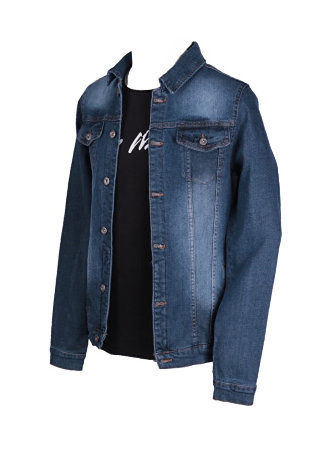 Men's Denim Coat Light Blue Trent Jeans Jacket