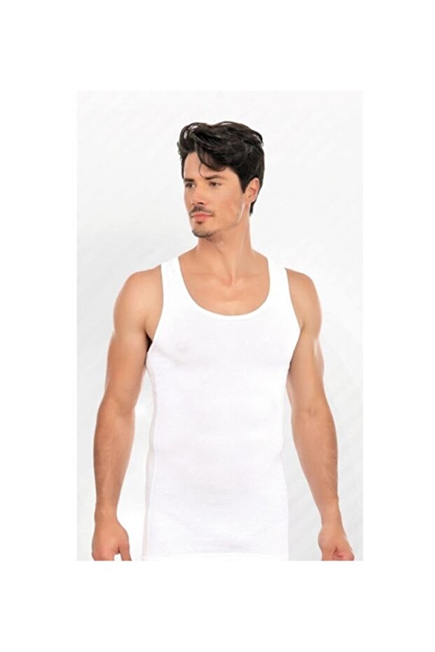 Men's White 6-Piece Hanging Tank Top