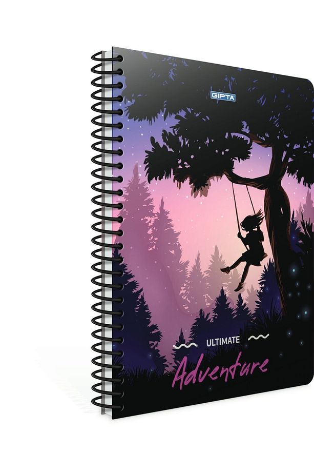 Adventure Spiralli Karton Kapak 80 Yaprak A4 Defter Seti Kareli (4'lü) - 5