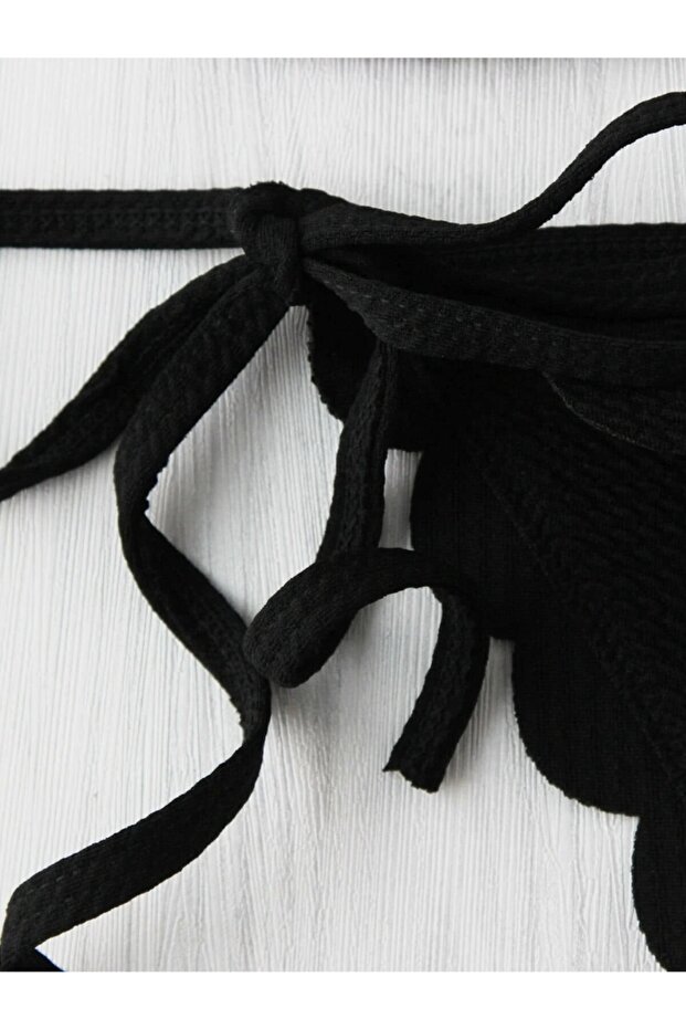 Kadın Bordo Belden Bağlamalı Şık Büstiyer Sütyen Takım - 3