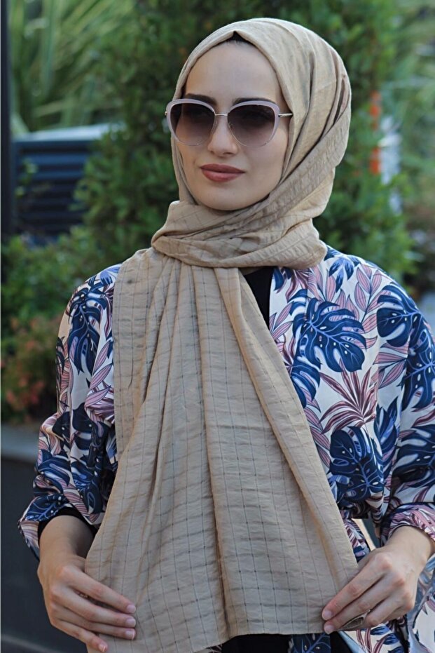 Kadın Bej Light Şal - 2