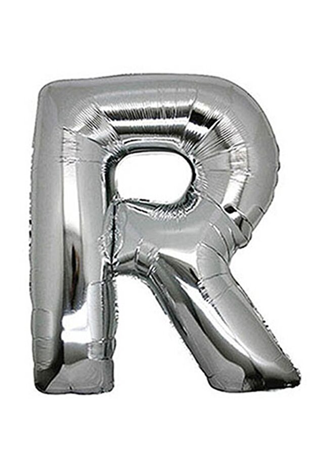 Letter Balloon Foil Letter R Silver 34 Inch (76 Cm)
