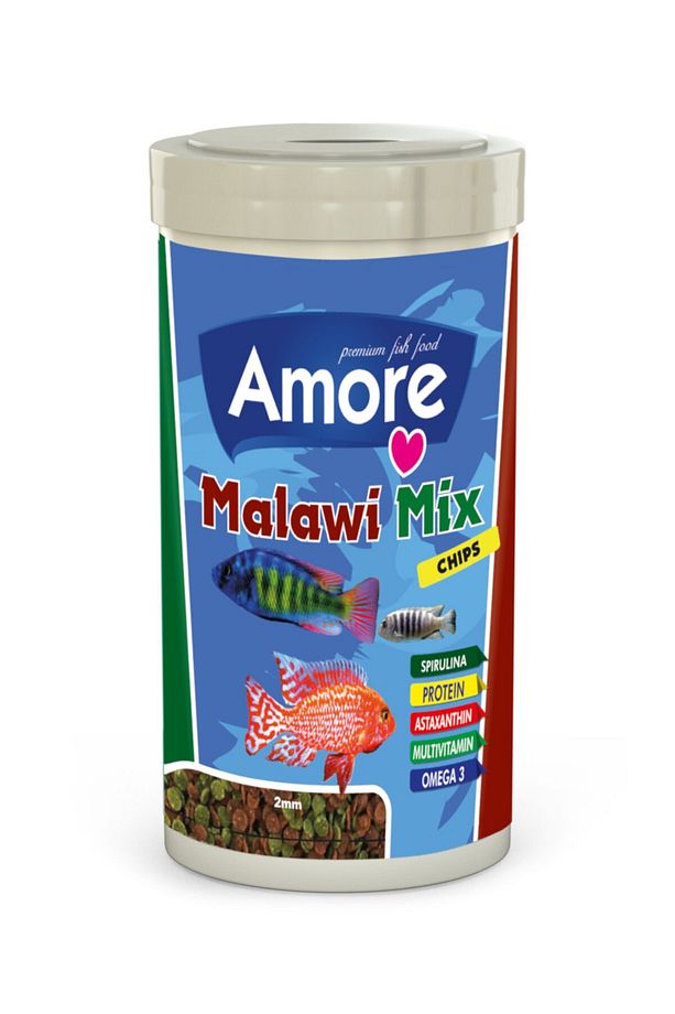 Malawi Cichlid Mix 250ml Protein Bitkisel Özel Karışım Ciklet Yunus Sarı Prenses Balık Yemi - 1