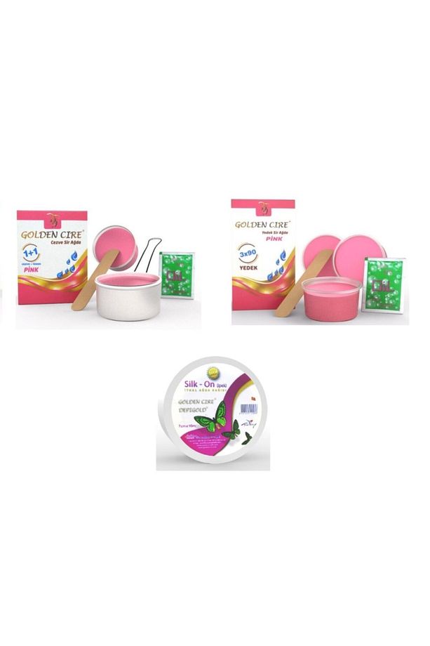 Cire Cezve Ağda 1+1 210 Gr + Sir Ağda Yedekleri 3x90gr + Ağda Bezi Ithal Ipek 10 Mt - 1