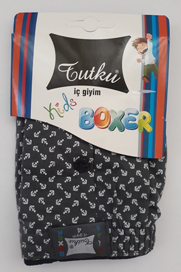 Boy's Smoked Patterned Buttoned Boxer 5 Pack - 1