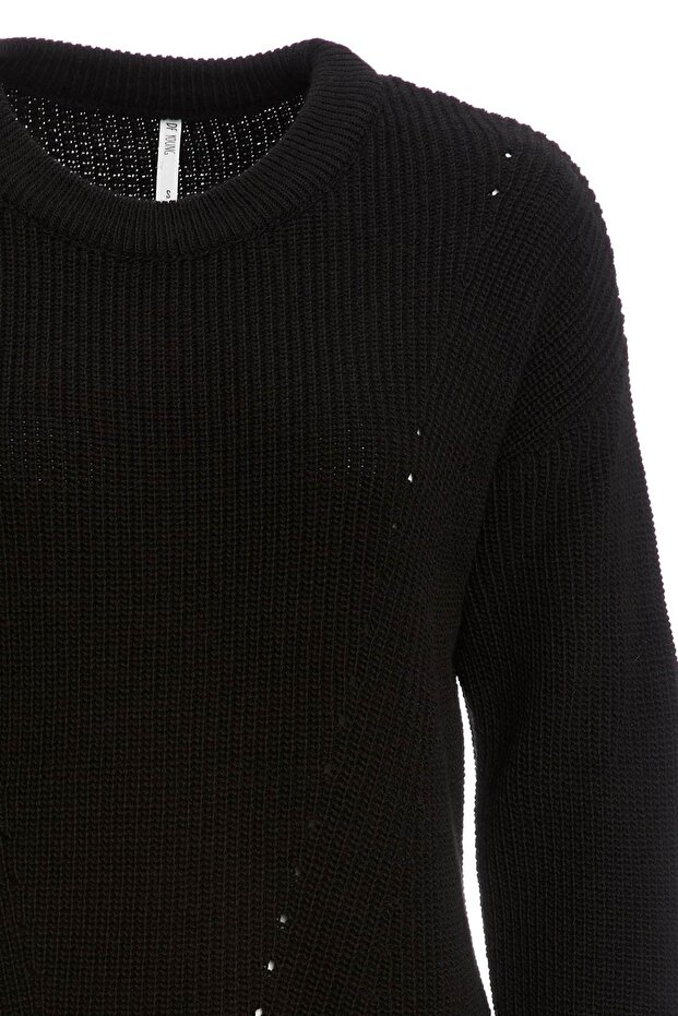 Kadın Siyah Basic Triko Kazak H6905AZ20AU - 3