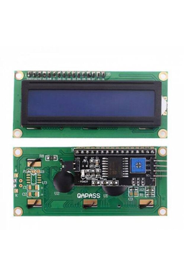 Ar-154 16x2 Lcd Ekran - I2c Lehimli 1602 Mavi Display - 1