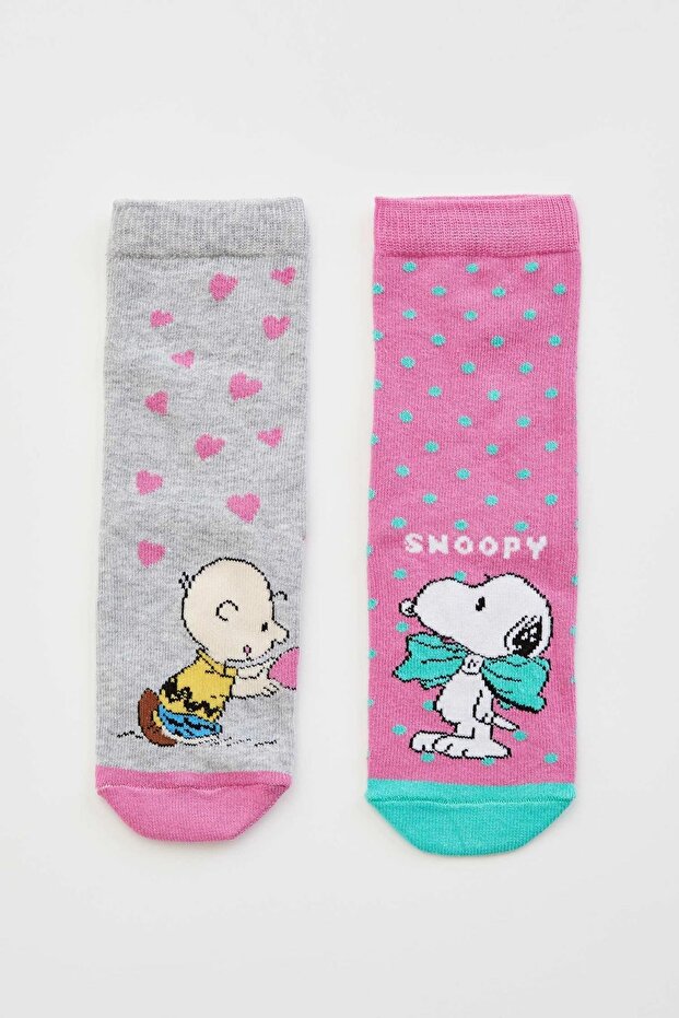 Snoopy Lisanslı 2'li Çorap - 1