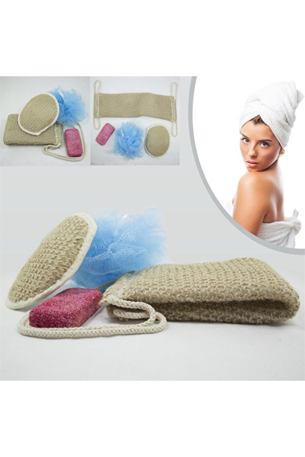 Bath Scrub Set 4 Pieces Assortment