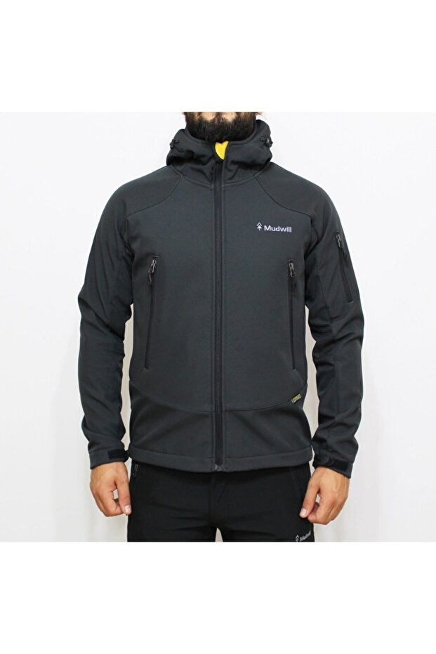 Erkek Antrasit Softshell  Mont Ceket - 1