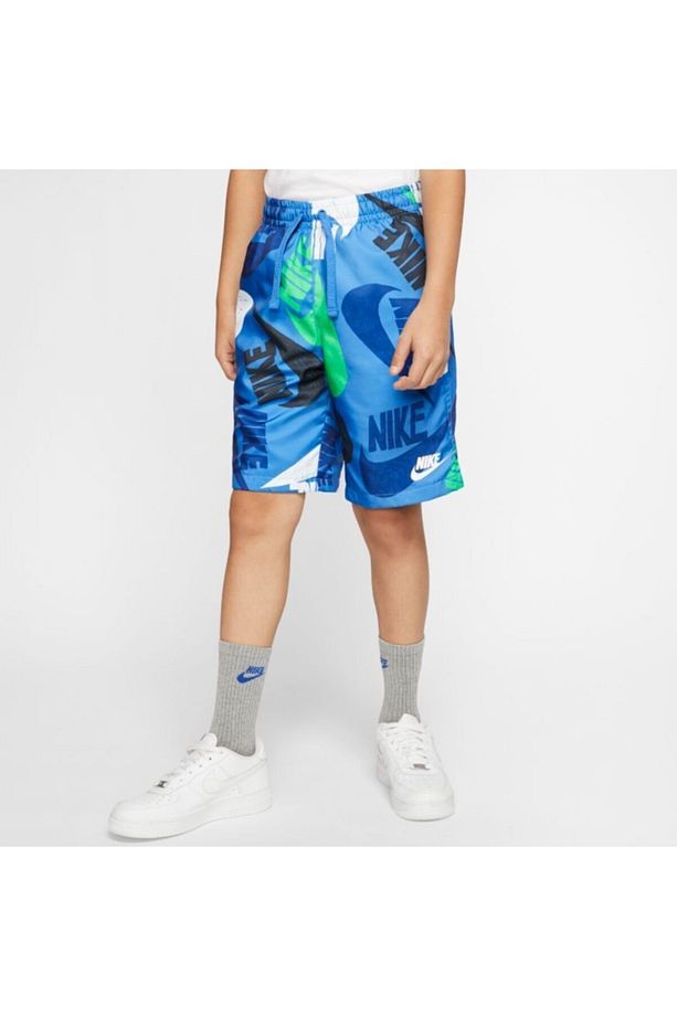Erkek Çocuk Mavi Nıke B Nsw Short Woven Block Şort Cw1023-402 - 2