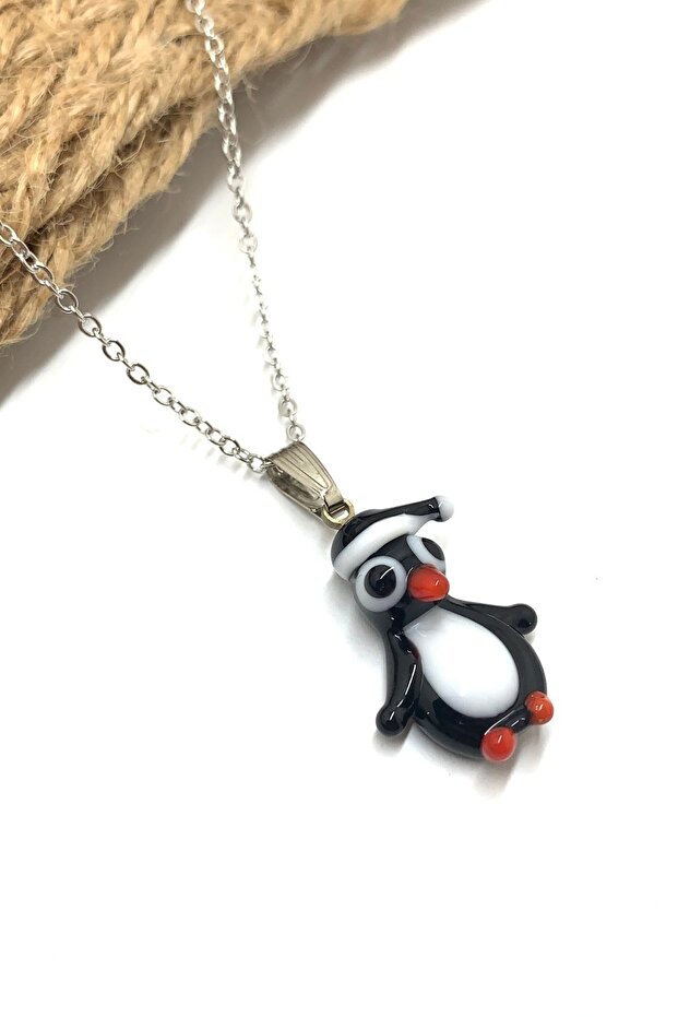 Penguen Cam Kolye - 1