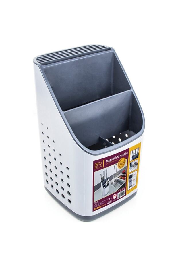 Practical Gray Countertop Spoon Holder - 3