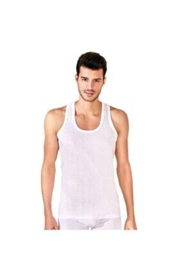 Men's White Cotton Undershirt 6 Pack 0102